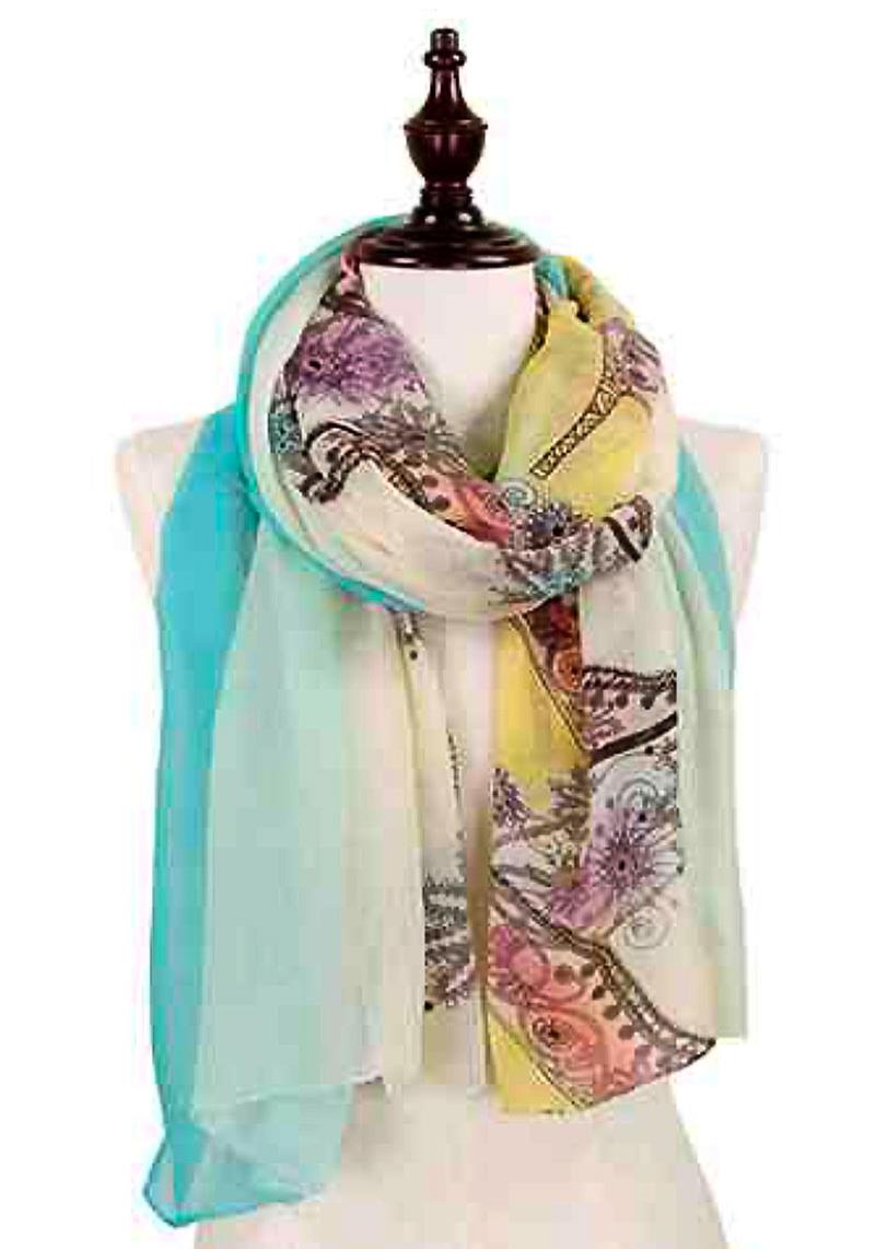 FLOWER DECO SHOES PRINT OBLONG