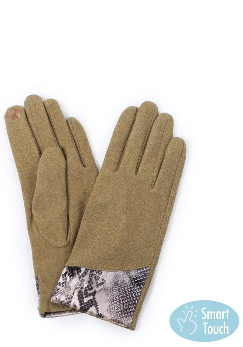 DESIGNER TWO TONE SMART TOUCH GLOVES