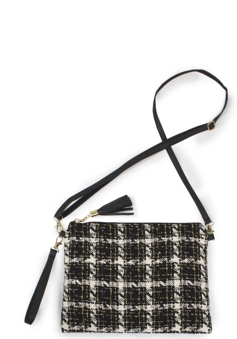 TWEED LUREX CROSSBODY/CLUTCH BAG