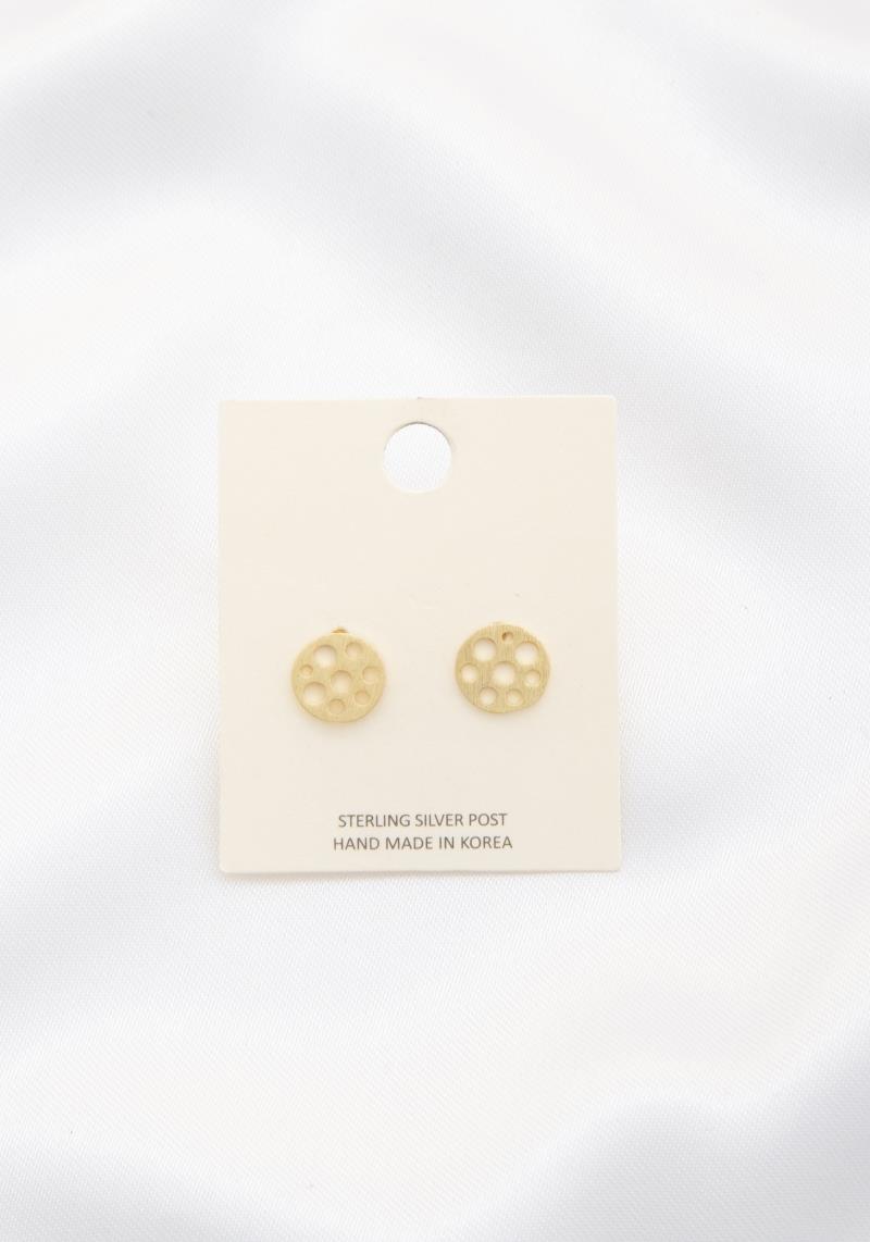 ROUND STUD EARRING