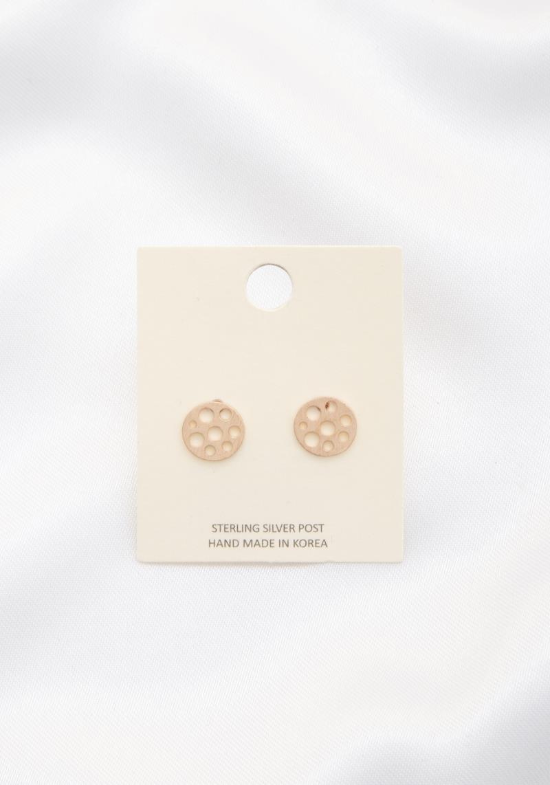 ROUND STUD EARRING