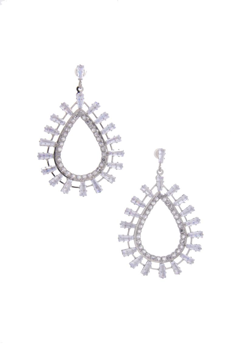 RHINESTONE TEARDROP DANGLE EARRING