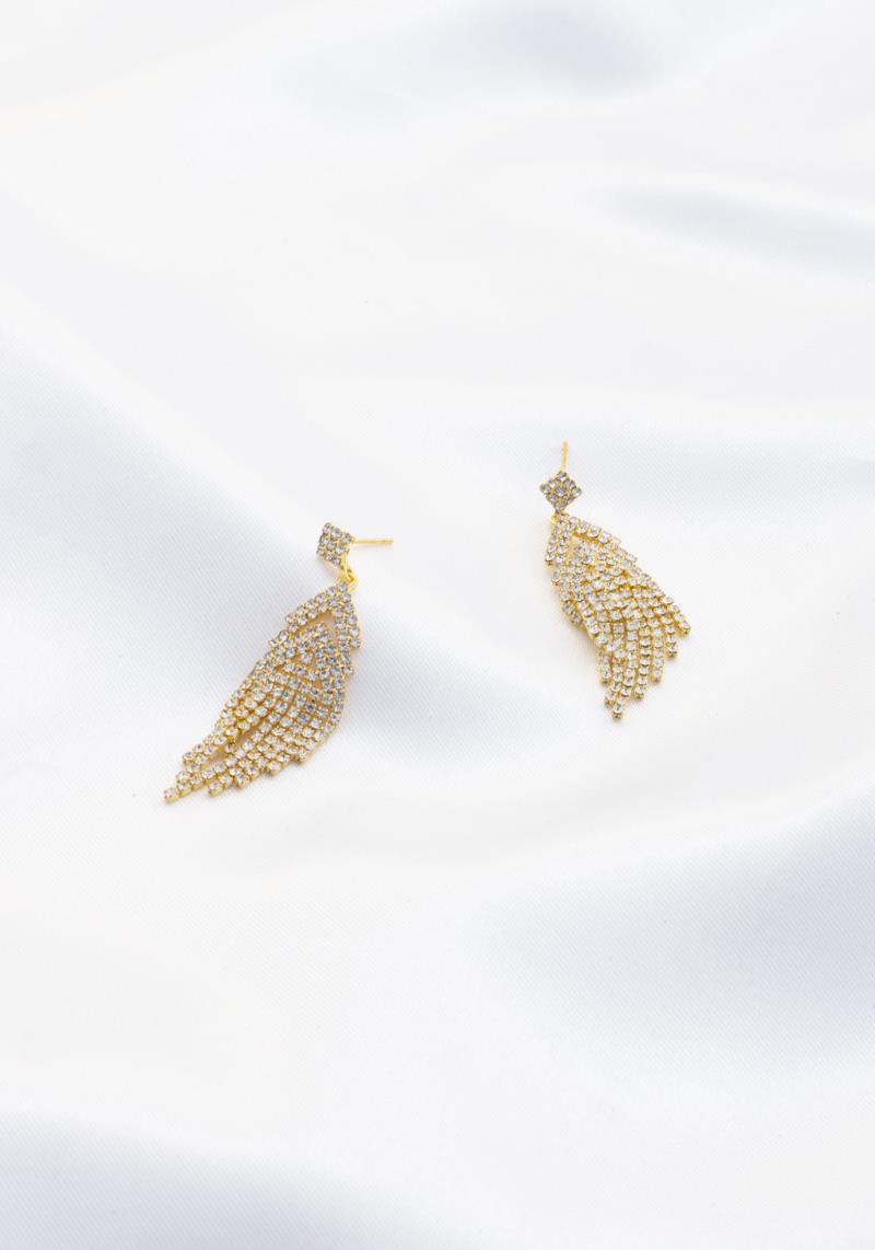 RHINESTONE DROP EARRING