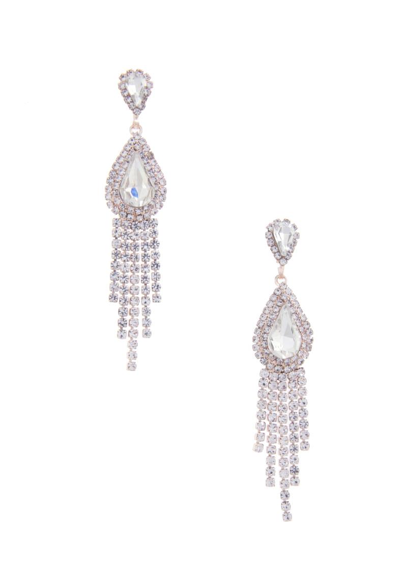 TEARDROP RHINESTONE EARRING