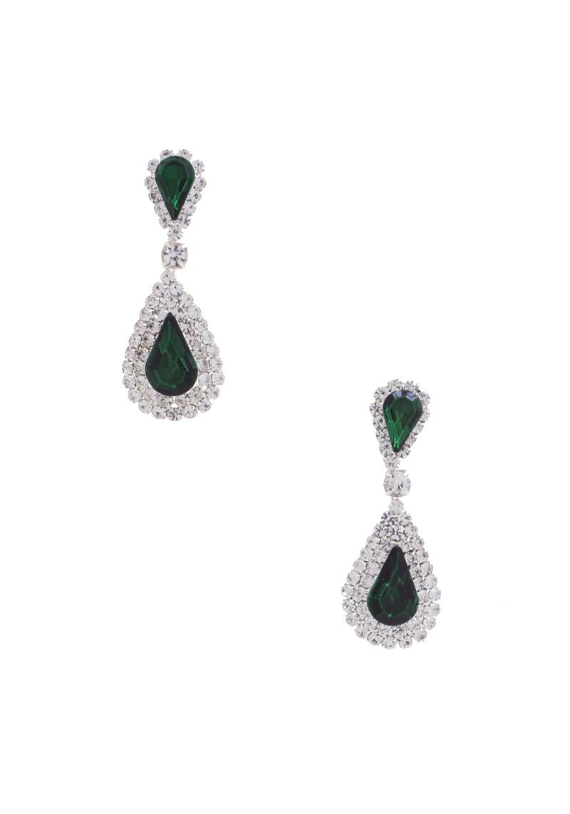 TEARDROP RHINESTONE EARRING