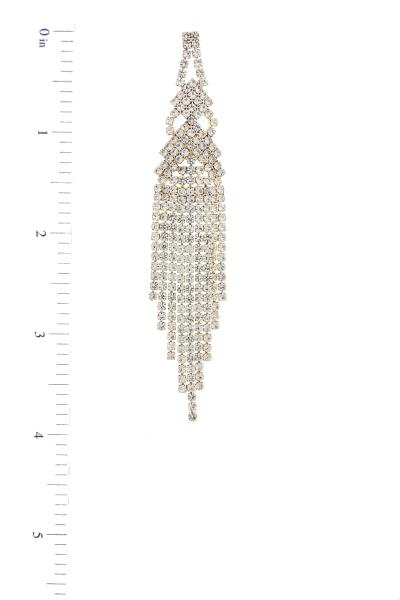 RHINESTONE DANGLE POST DROP EARRING