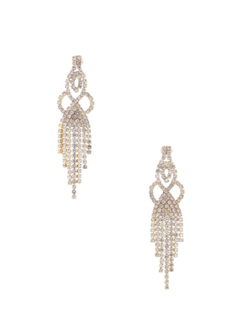 RHINESTONE DANGLE DROP EARRING