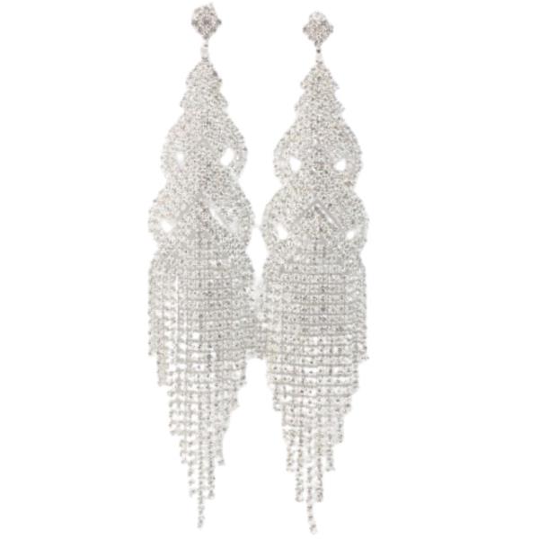 RHINESTONE STRAND EARRING