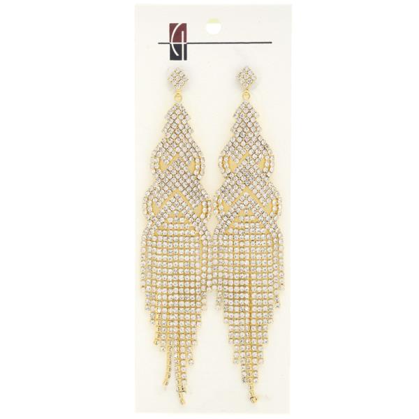 RHINESTONE STRAND EARRING