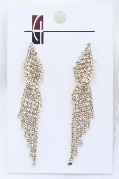 RHINESTONE DANGLE EARRING