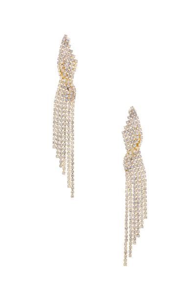 RHINESTONE POST DROP EARRING