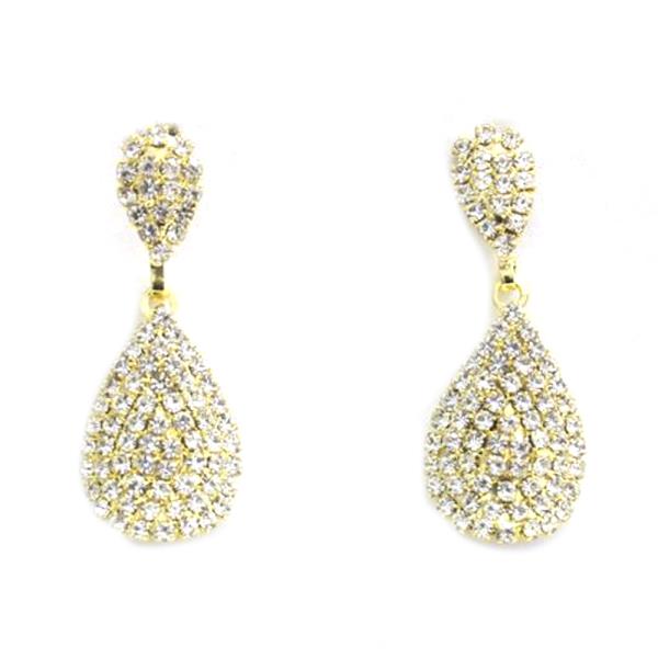 RHINESTONE TEARDRO PDANGLE EARRING