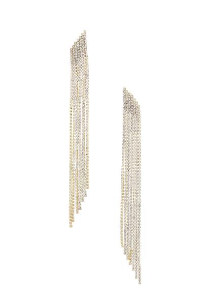 RHINESTONE MULTI STRAND EARRING