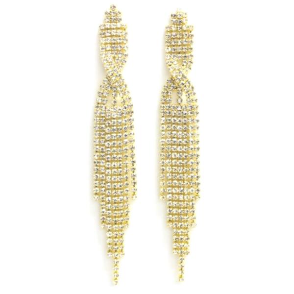 RHINESTONE FRINGE PARTY EARRING