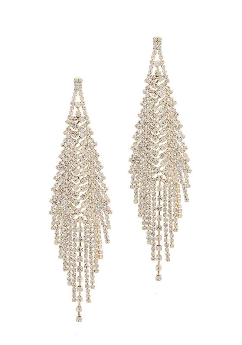 RHINESTONE DANGLE DROP EARRING