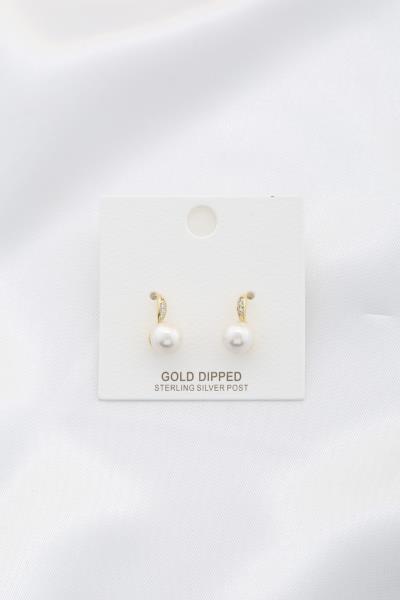 PEARL RHINESTONE EARRING