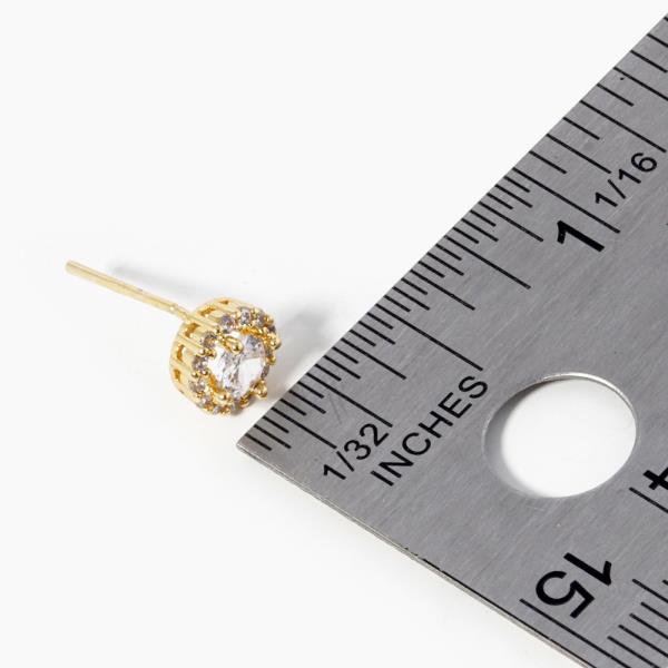 GOLD DIPPED CZ STUD EARRING