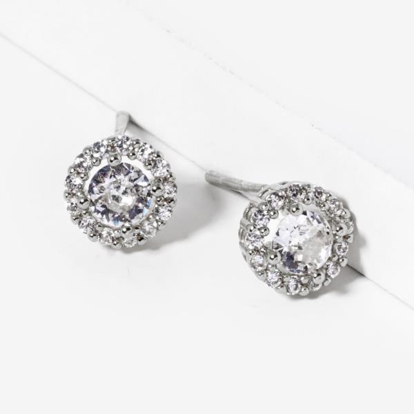 GOLD DIPPED CZ STUD EARRING
