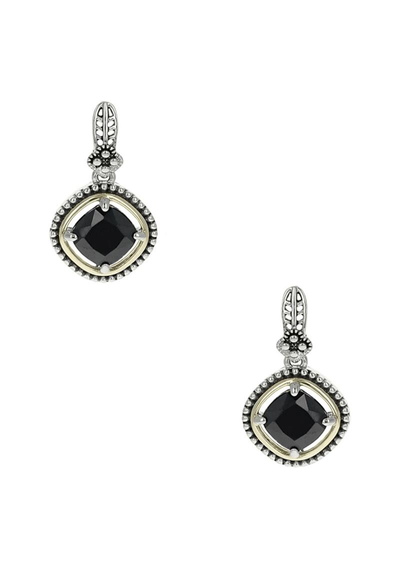 CUBIC ZIRCONIA CRYSTAL STONE DANGLE EARRING