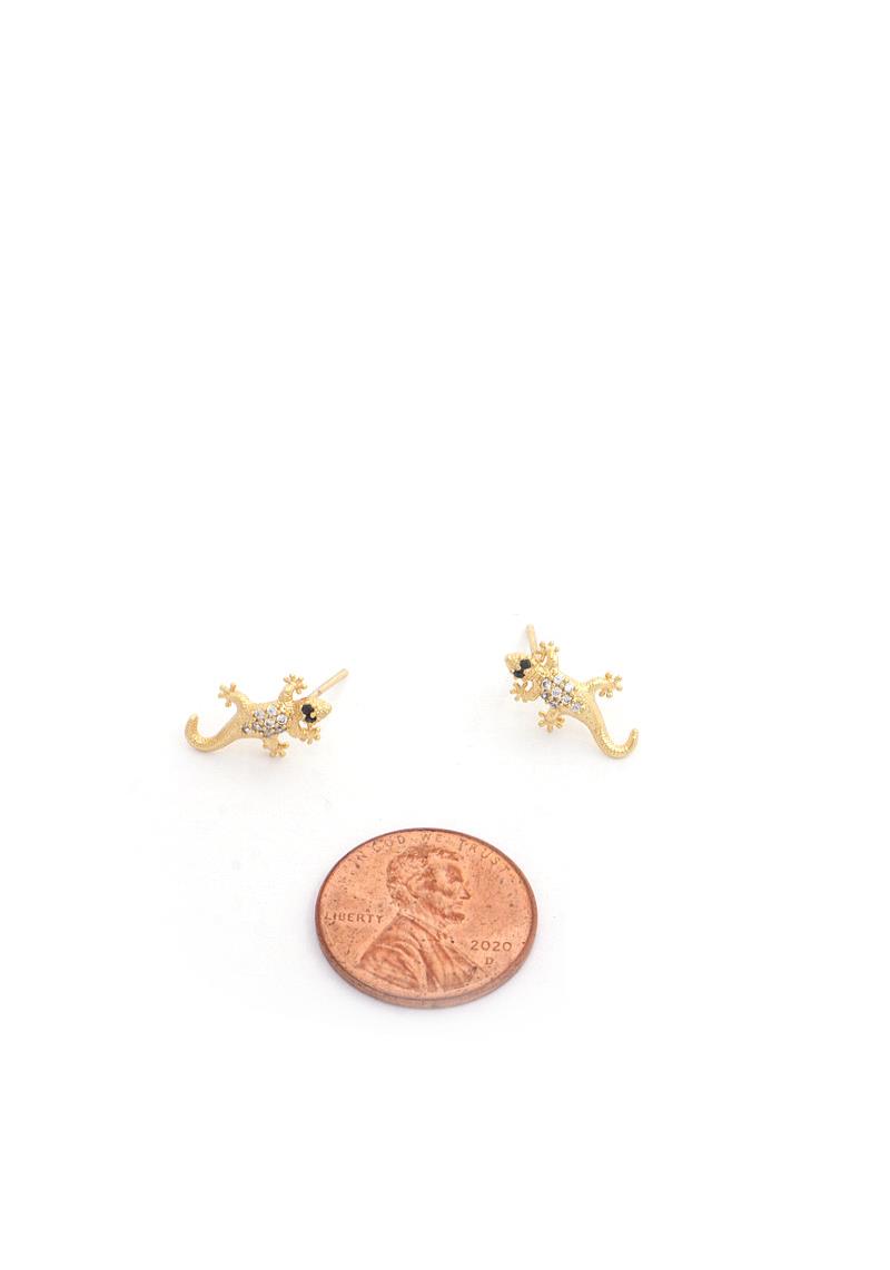 GOLD DIPPED DAINTY GECO STUD EARRING