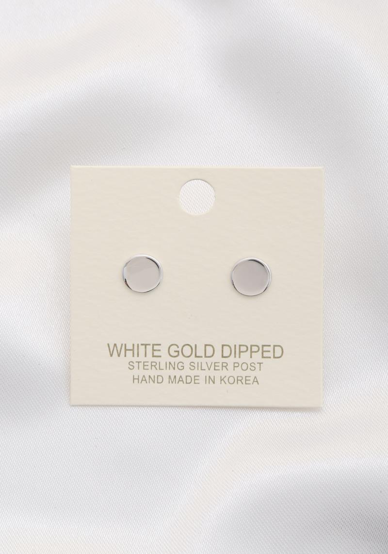 METAL DISC STUD EARRING