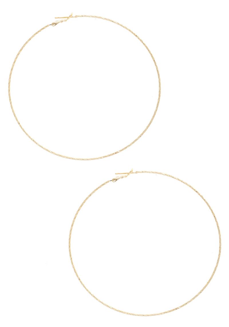 SODAJO TWISTED GOLD DIPPED HOOP EARRING