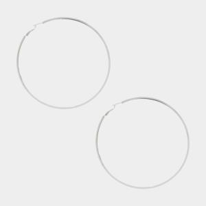 SODAJO SQUARE EDGE METAL HOOP EARRING