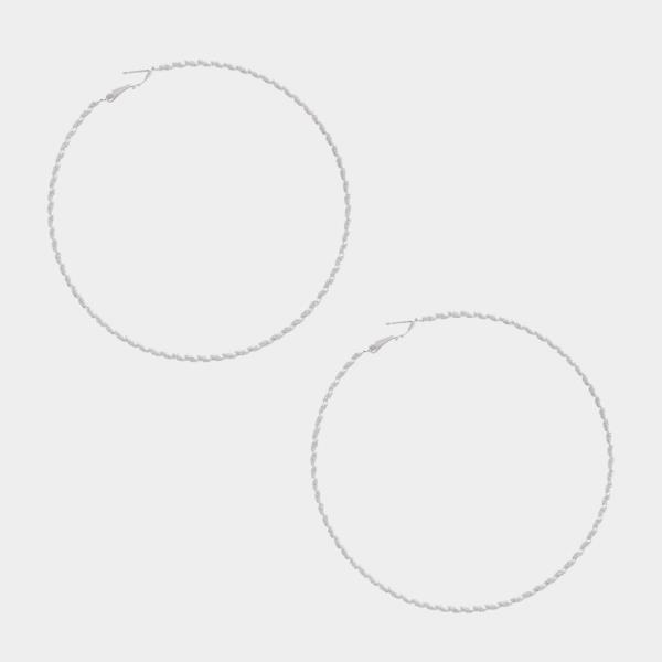 SODAJO TEXTURE GOLD DIPPED HOOP EARRING
