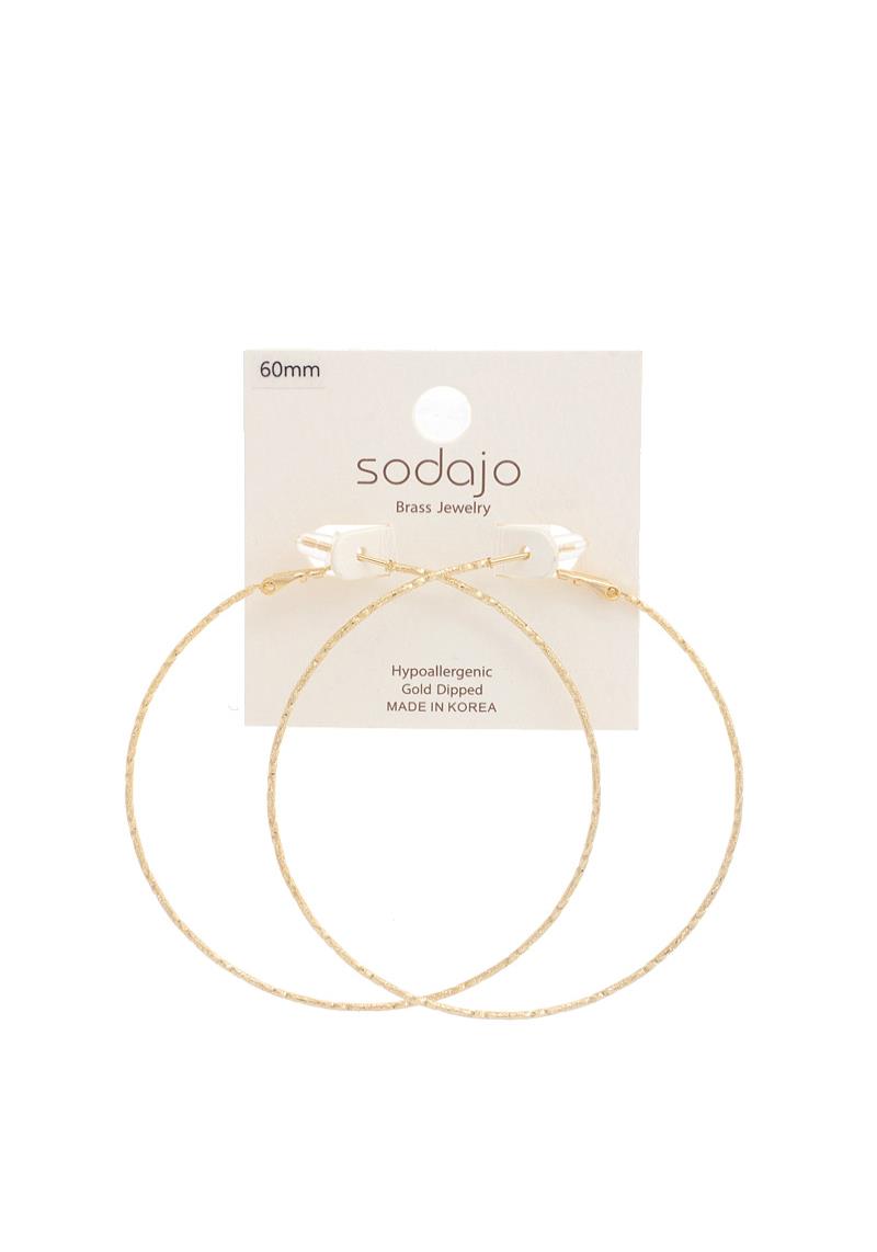 SODAJO GOLD DIPPED HOOP EARRING