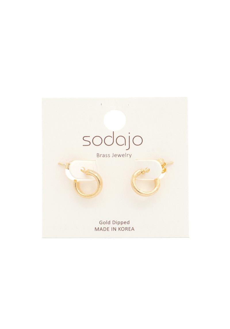SODAJO MINI HUGGIE GOLD DIPPED EARRING