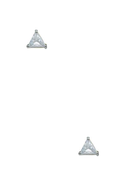 TRIANGLE 7MM CRYSTAL STUD EARRING