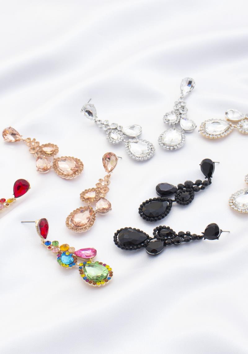 TEARDROP RHINESTONE EARRING