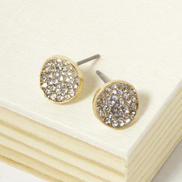 ROUND CRYSTAL EARRING