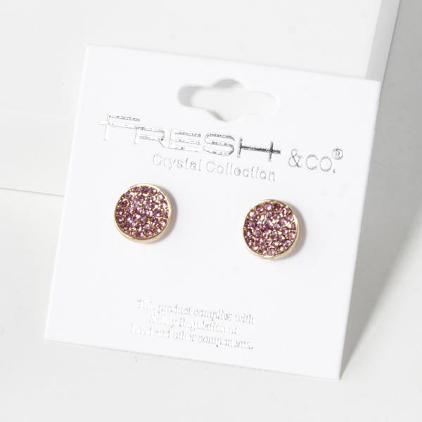 ROUND CRYSTAL EARRING
