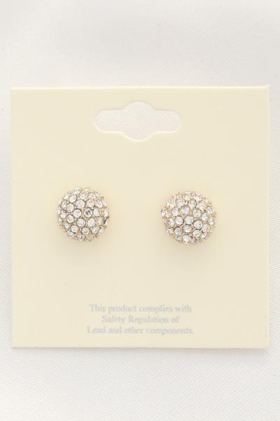 PEARL BEAD ROUND STUD EARRING