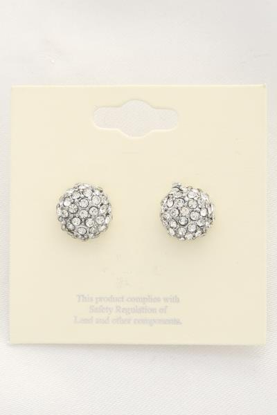 PEARL BEAD ROUND STUD EARRING