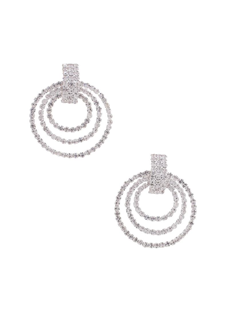 TRIPLE HOOP RHINESTONE EARRING