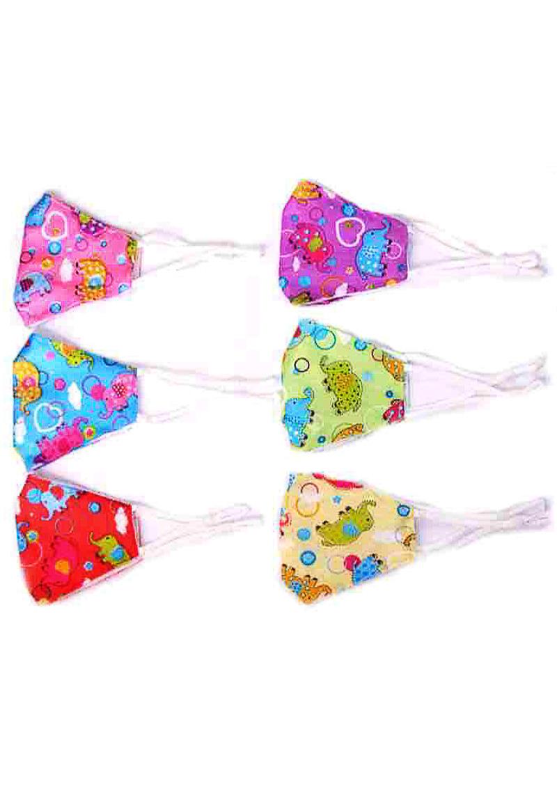 KIDS CARTOON PRINT FACE MASK - 12 PCS.