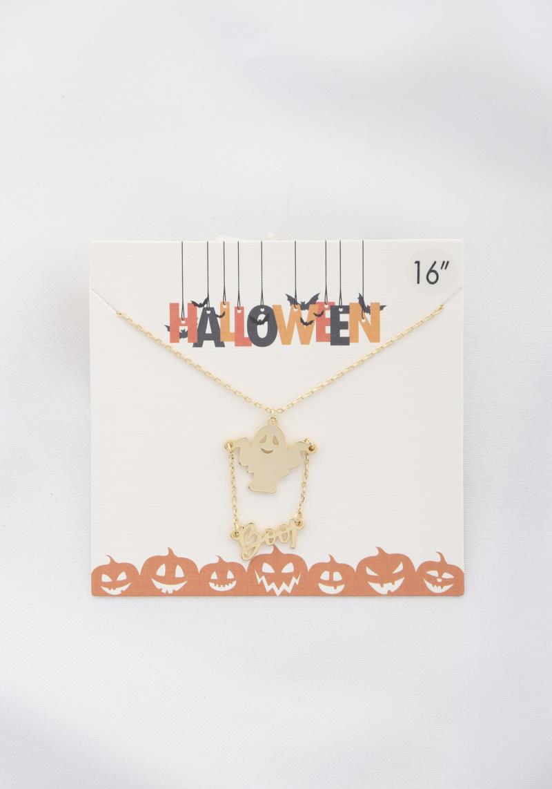 HALLOWEEN GHOST BOO NECKLACE