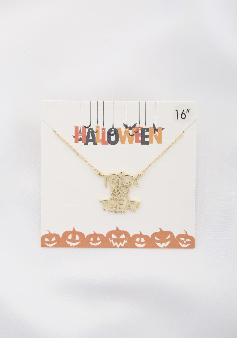 HALLOWEEN TRICK OR TREAT NECKLACE