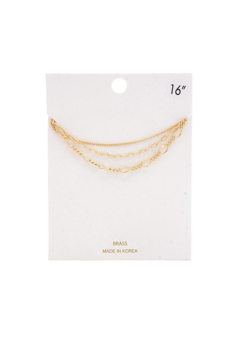 OVAL LINK LAYERED NECKLACE