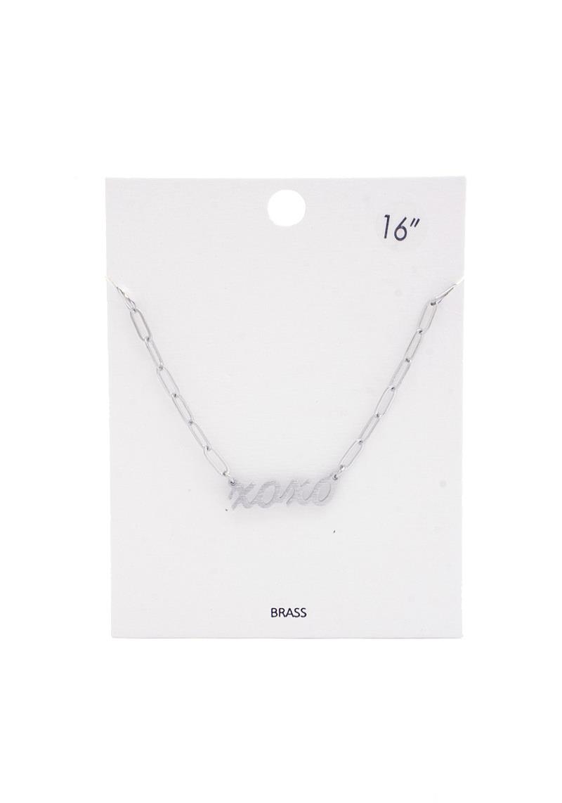 CURSIVE FAITH OVAL LINK NECKLACE