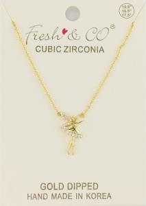 FAIRY CHARM WHITE GOLD DIPPED NECKLACE