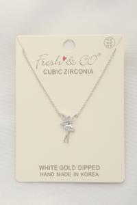 FAIRY CHARM WHITE GOLD DIPPED NECKLACE