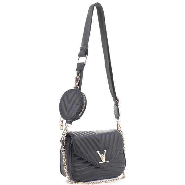 2IN1 V LINE CROSSBODY BAG WITH COIN PURSE SET