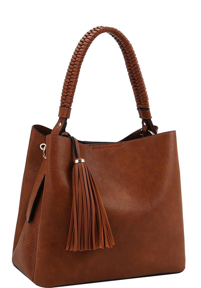 FASHION BIG TASSEL MODERN SATCHEL BAG