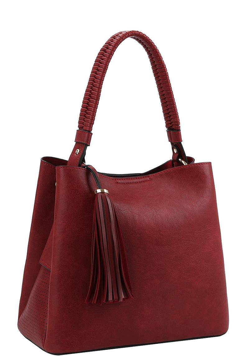 FASHION BIG TASSEL MODERN SATCHEL BAG