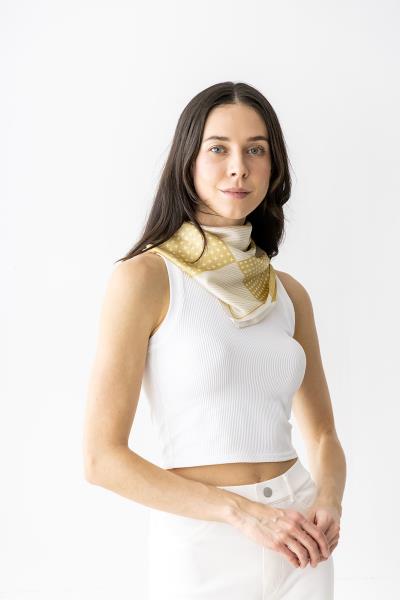 SILKY MULTI PATTERN NECK BANDANA SCARF