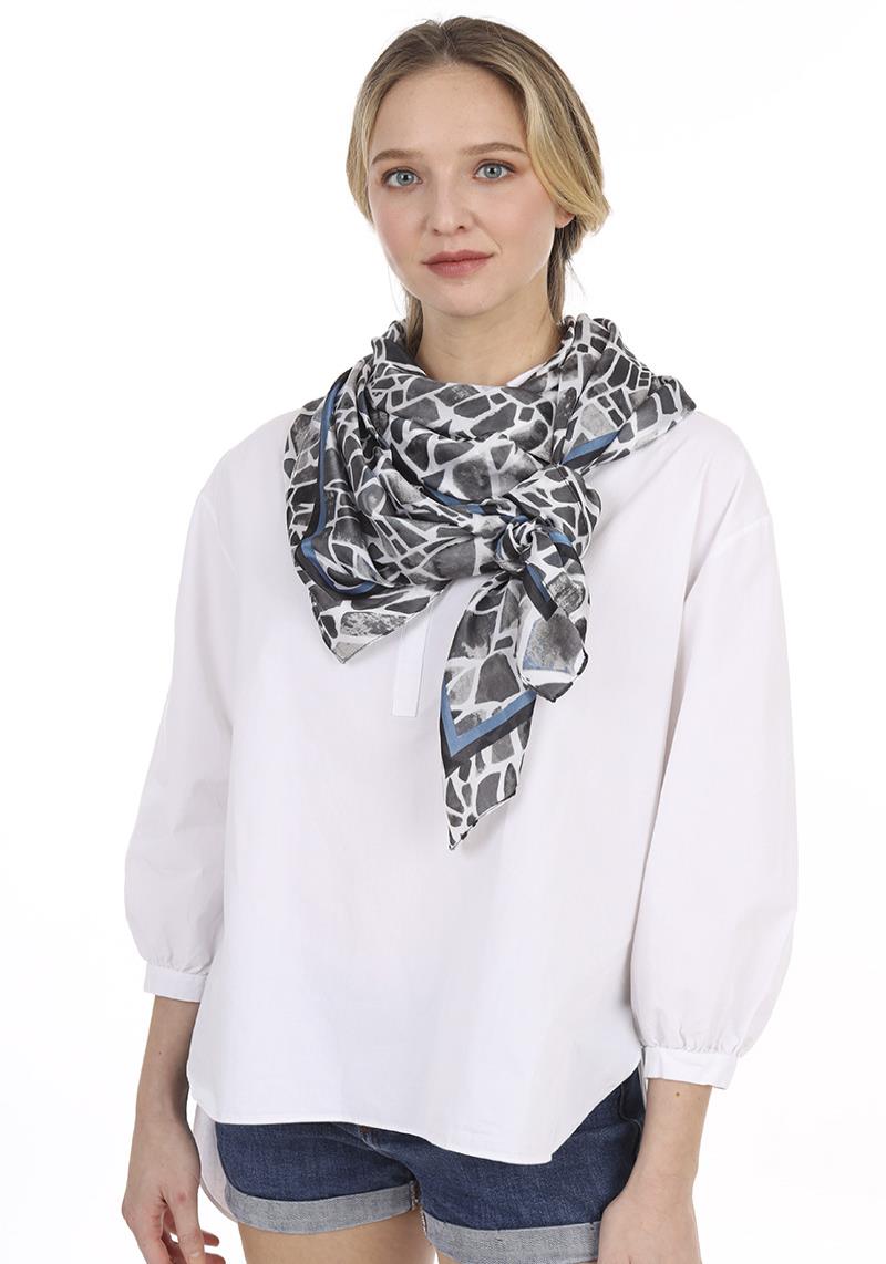 FASHION BLOCK PATTERN PRINT SKINNY SCARF