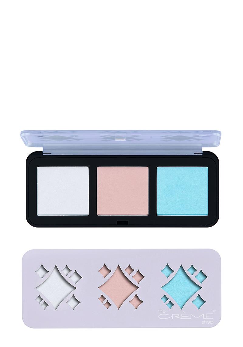 THE CREME SHOP HALO LOVELY POWDER HIGHLIGHTER TRIO PALETTE